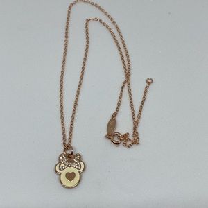 Minnie Mouse Rose gold necklace (209)